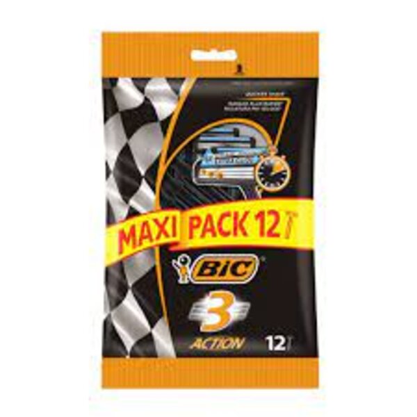 Bic 3 Action Maxi Pack 12 Pcs